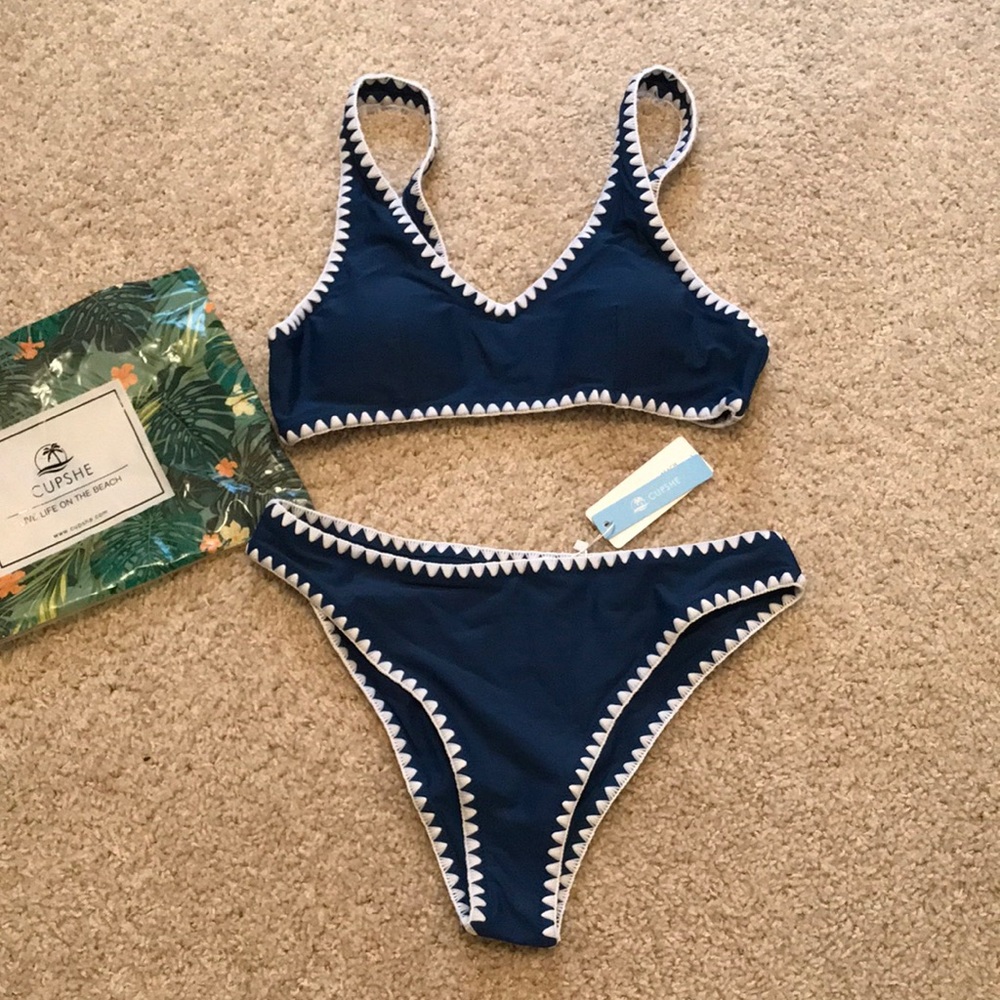 NWT Teal and White bikini